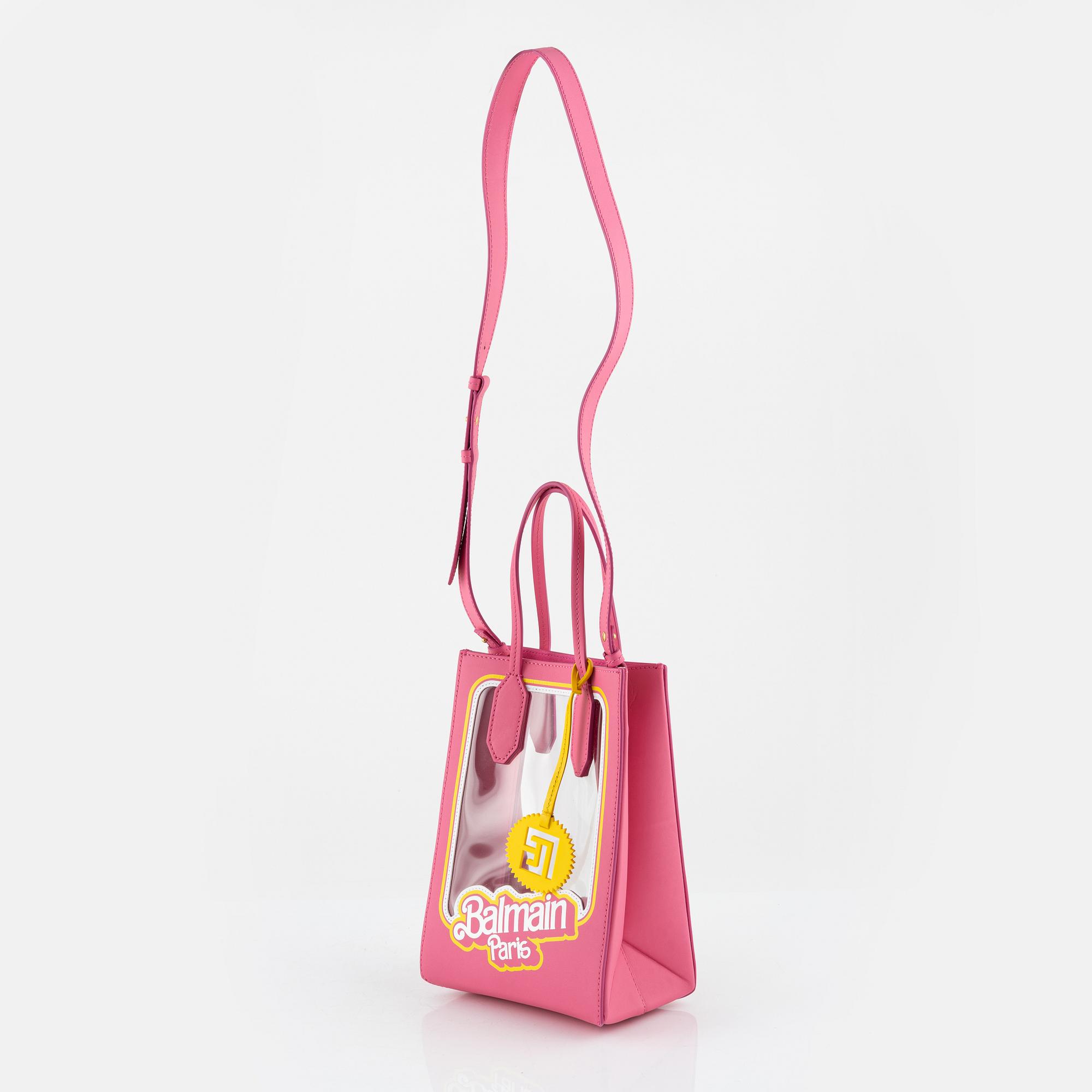 Balmain X Barbie PVC Shopper Tote Bag limited edition 2022. Bukowskis