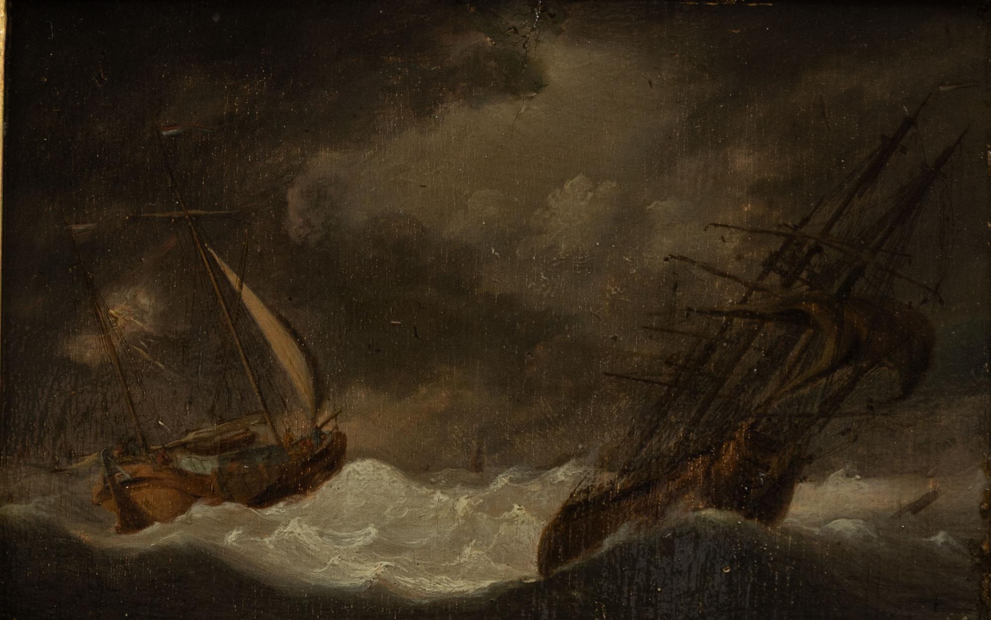 Dutch school, 18th century, Shipwreck.