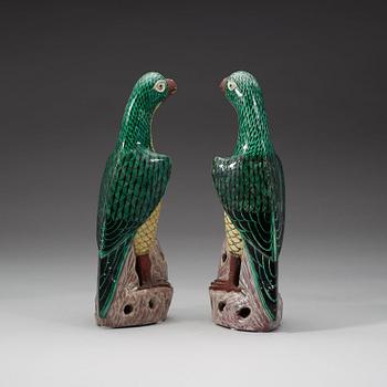 A pair of birds, late Qing dynasty (1644-1912).