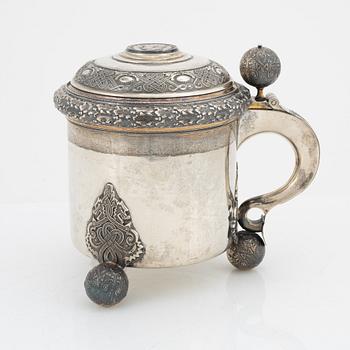 Dryckeskanna, silver, GAB, Stockholm, 1918 (?).