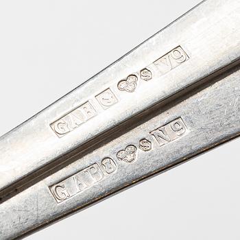 Jacob Ängman, a 79 piece silver cutlery service, model Rosenholm, GAB, second half of the 20th century.