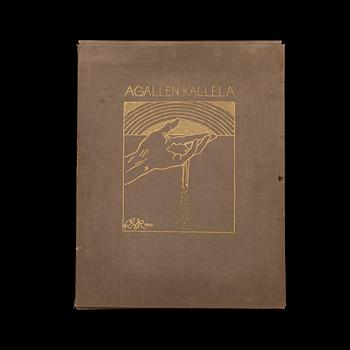 AKSELI GALLEN-KALLELA, Mapp med heliogravyrer, 35 st., Werner Söderström Aktiebolag 1912.