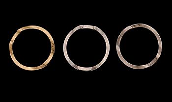RING, 18K guld/vitguld med diamanter, "Fusion", Nina Koppel, Georg Jensen, Danmark. Total vikt ca 17 g.