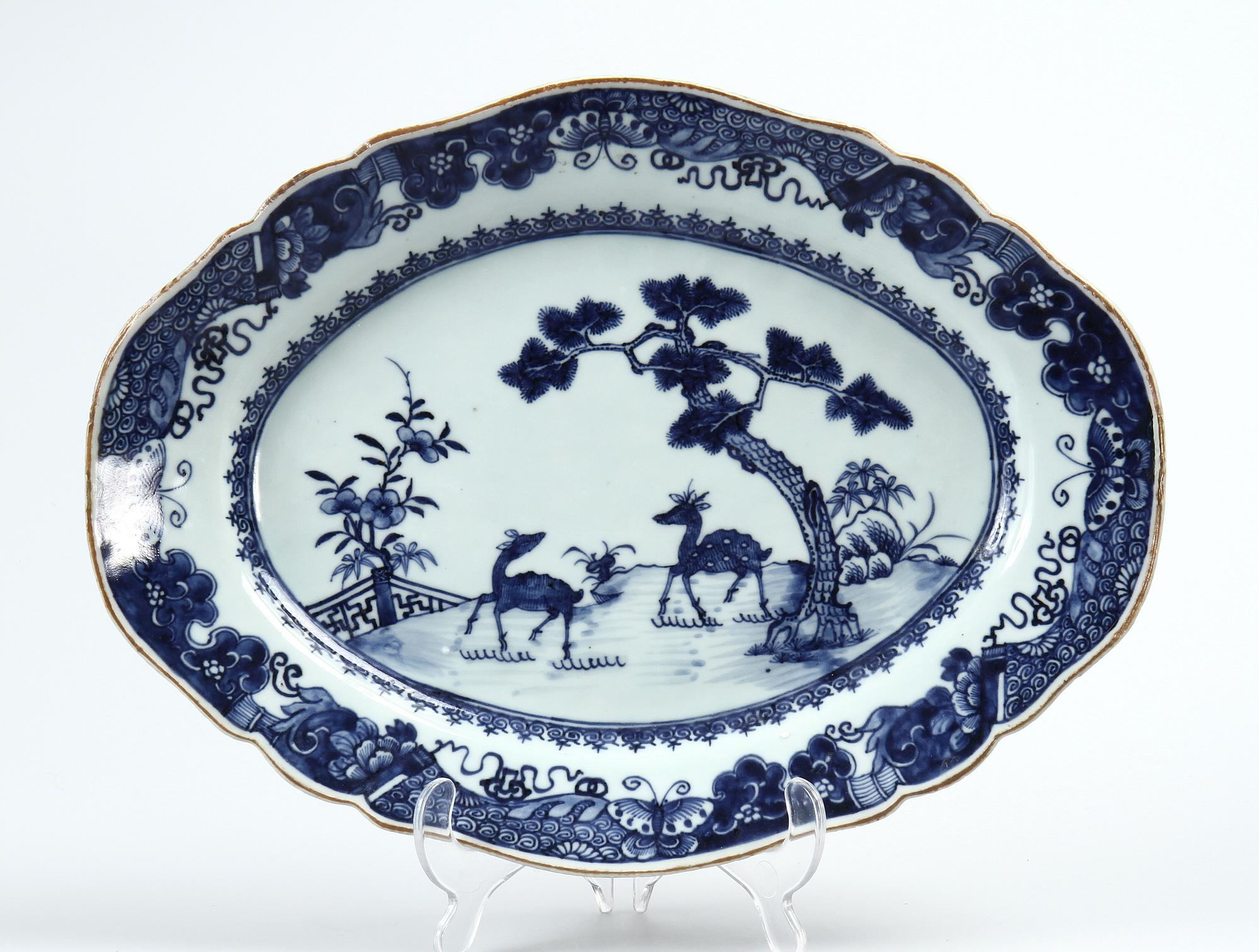 STEKFAT, porslin, Kina, 1700-tal.