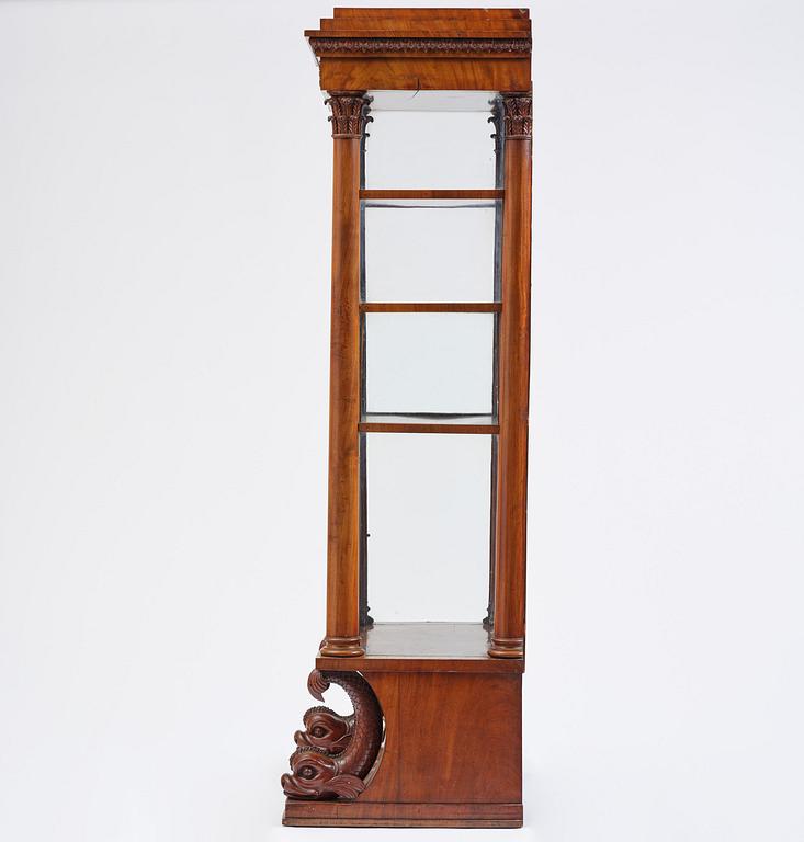 A Swedish Empire mahogany bibliothèque, ca 1830.