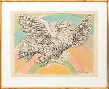 Pablo Picasso, after, "Flying Dove (To the Rainbow)".