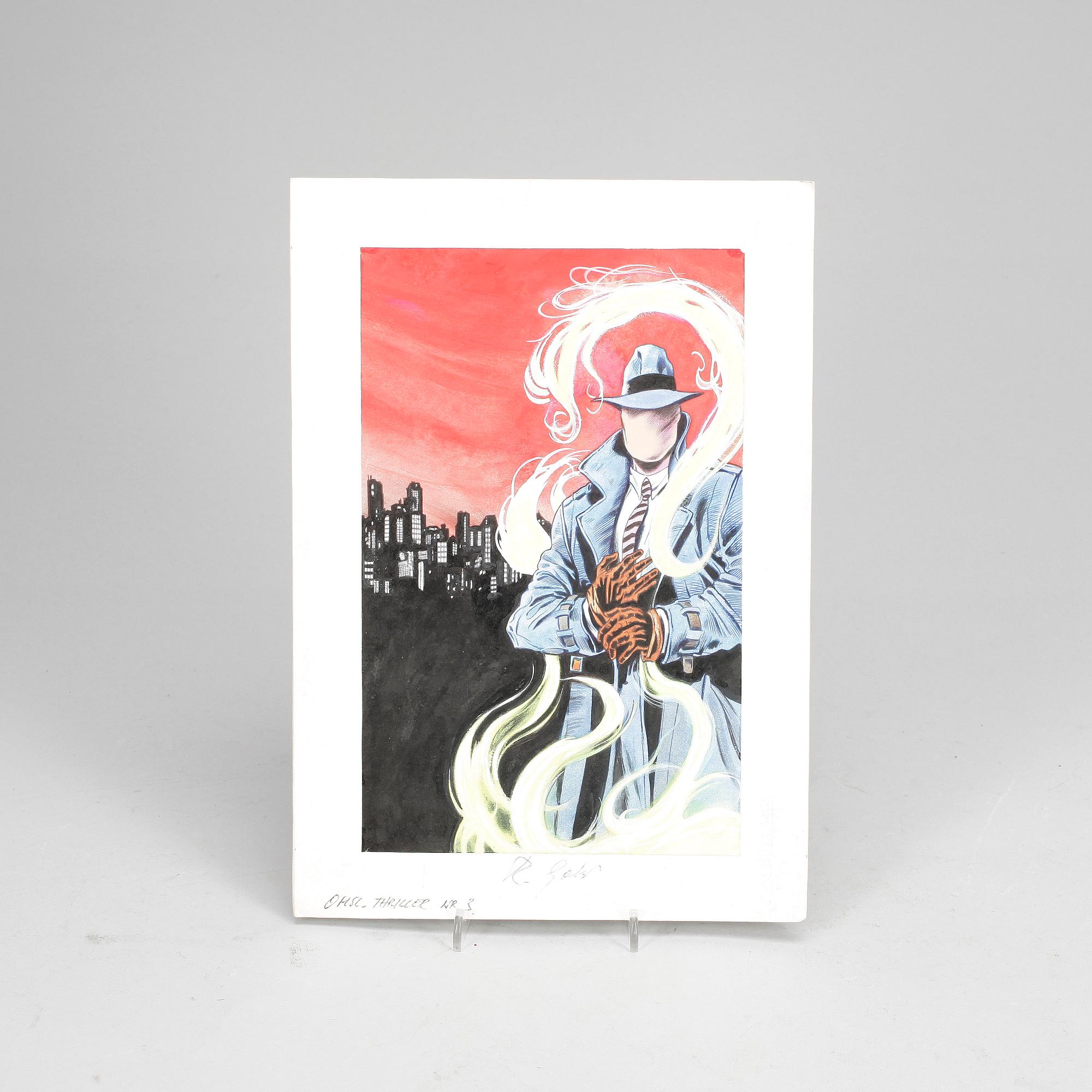 ROLF GOHS, blandteknik på papper. Signerad.