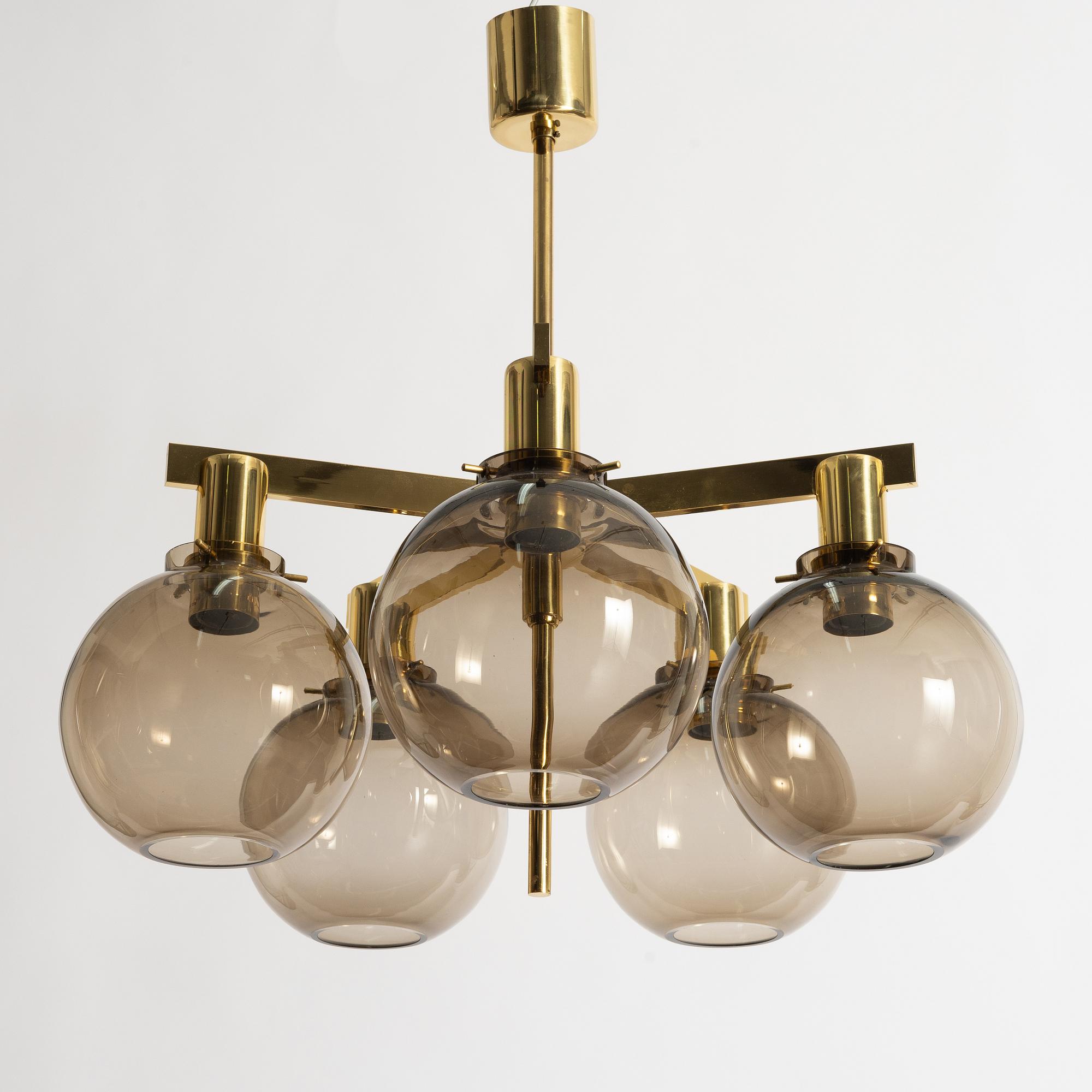 Hans-Agne Jakobsson, taklampa, modell 348/5, Markaryd, 1900-talets andra hälft.