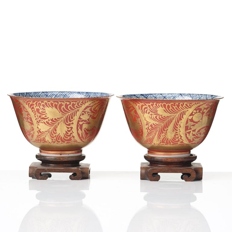 SKÅLAR, ett par, porslin. Japan, 1800-tal.