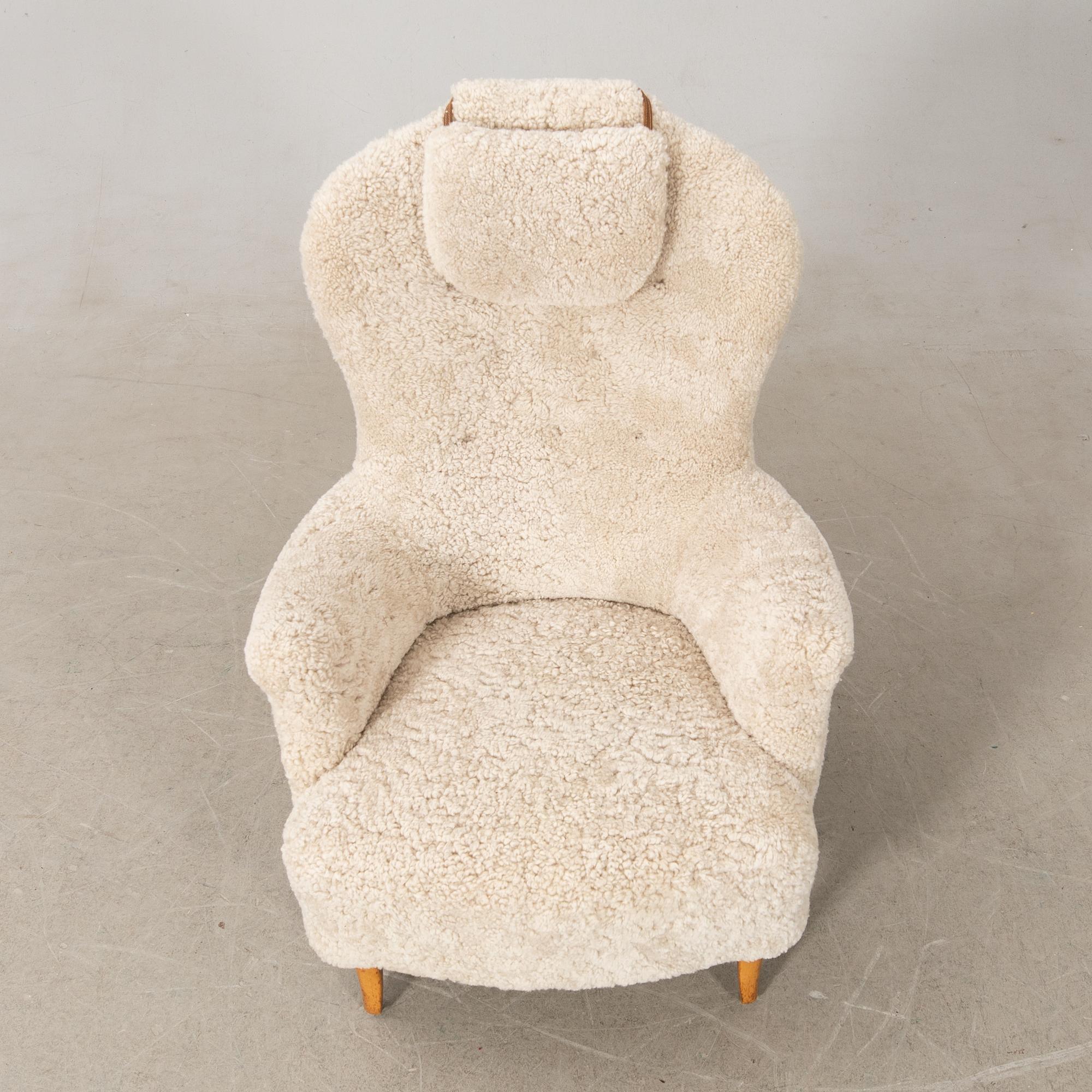 Carl Malmsten, armchair "Farmor", second half of the 20th century.