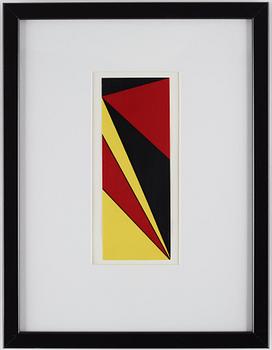 OLLE BAERTLING, färgserigrafi, ur boken "Konkret konst", Vilhelm Bjerke Petersen, Raben & Sjögren, Halmstad. Osignerad.