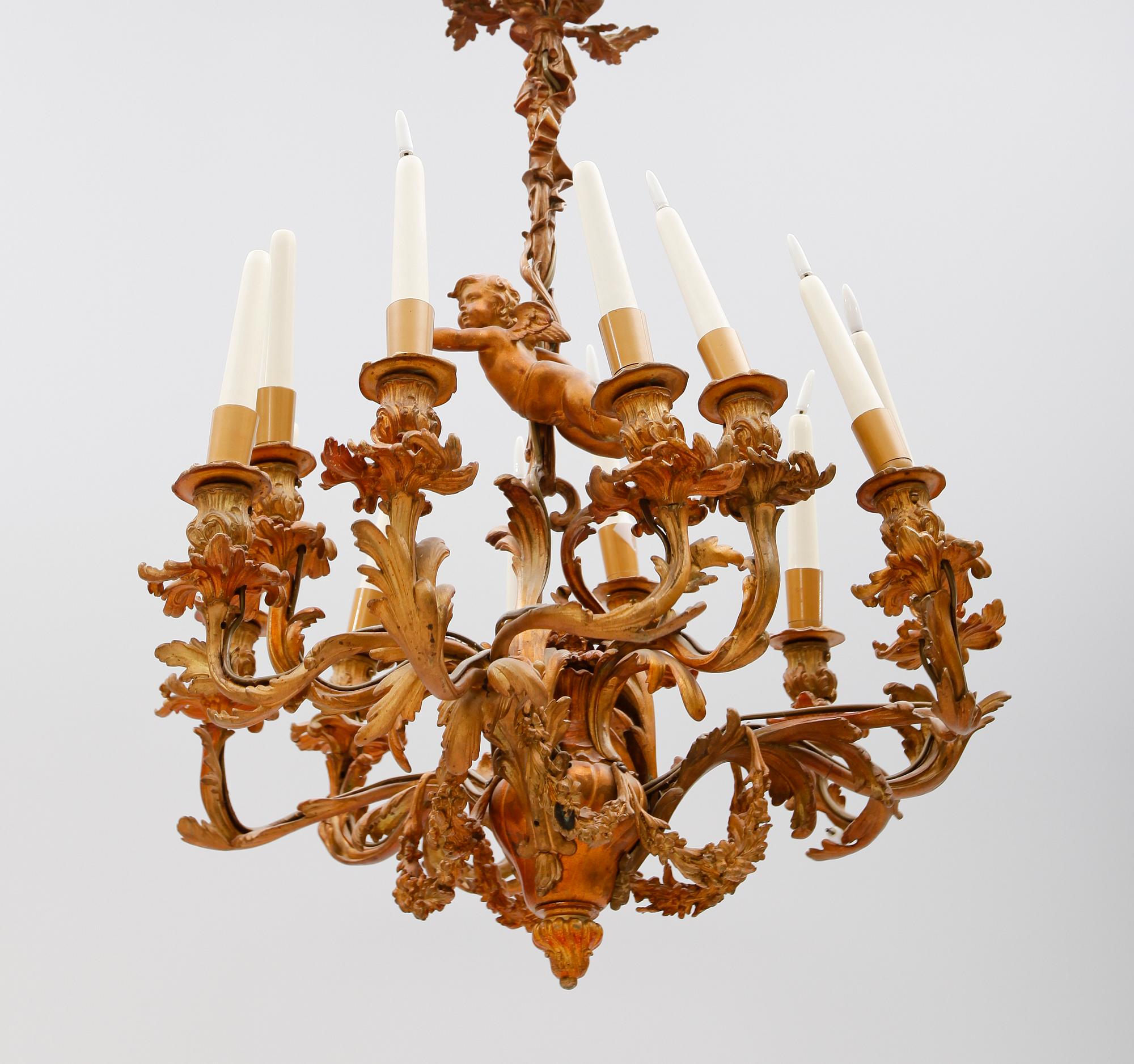 TAKKRONA, rokokostil, 1800-/1900-tal.
