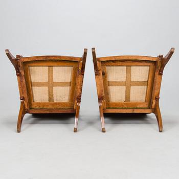 A pair of Empire armchairs, around 1820, the Reign of Alexander I (1801-1825), Russia.