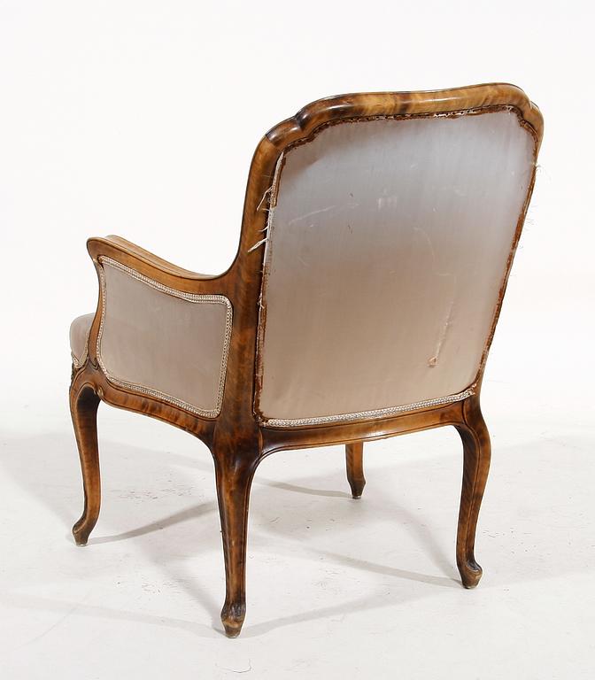 FÅTÖLJ, rokokostil, 1930-40-tal.