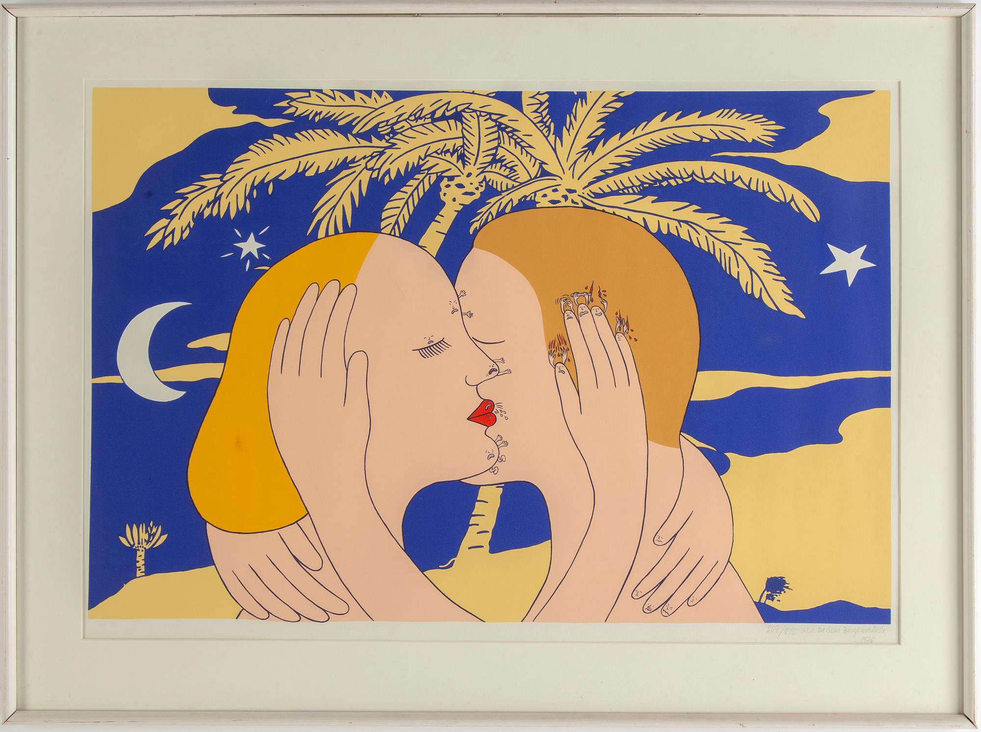 Marie-Louise Ekman, färgserigrafi, 1976, signerad, 207/245.