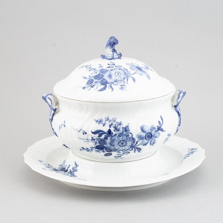 Royal Copenhagen, a 'Blå Blomst' porcelain tureen, Denmark.