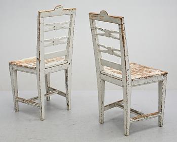 STOLAR, ett par, allmoge, 1800-tal.