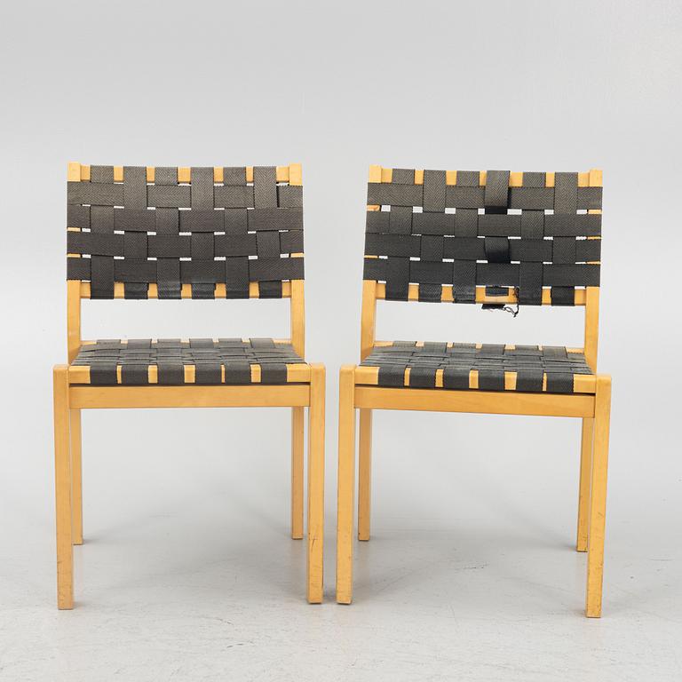 Alvar Aalto, chairs, 6 pcs, model 611, late 20th century.