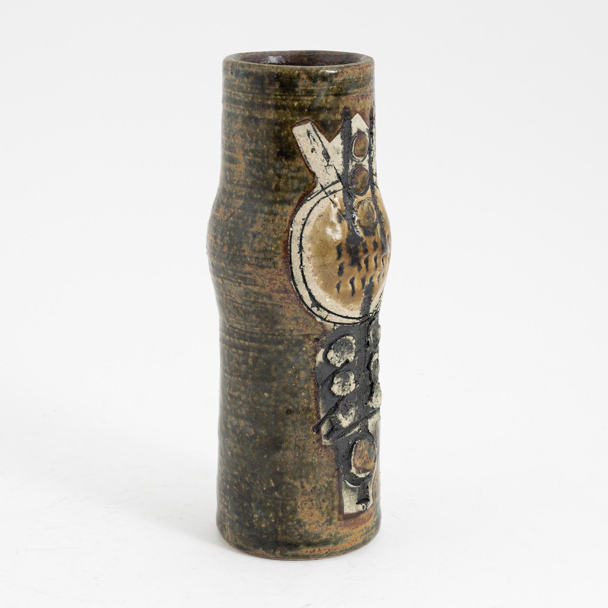 Lisa Larson, a stoneware vase, Gustavsbergs studio, signed.