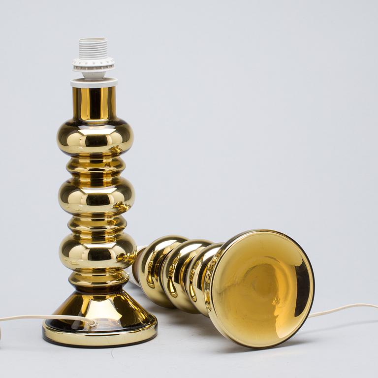 BORDSLAMPOR, ett par, 1900-talets andra hälft.