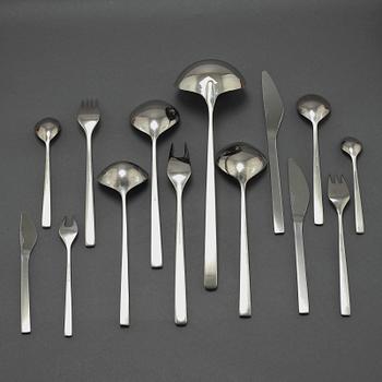 64 items of cutlery, designed by Tias Eckhoff for Gense/Dansk Knivfabrik in Lundtofte, 20th century.