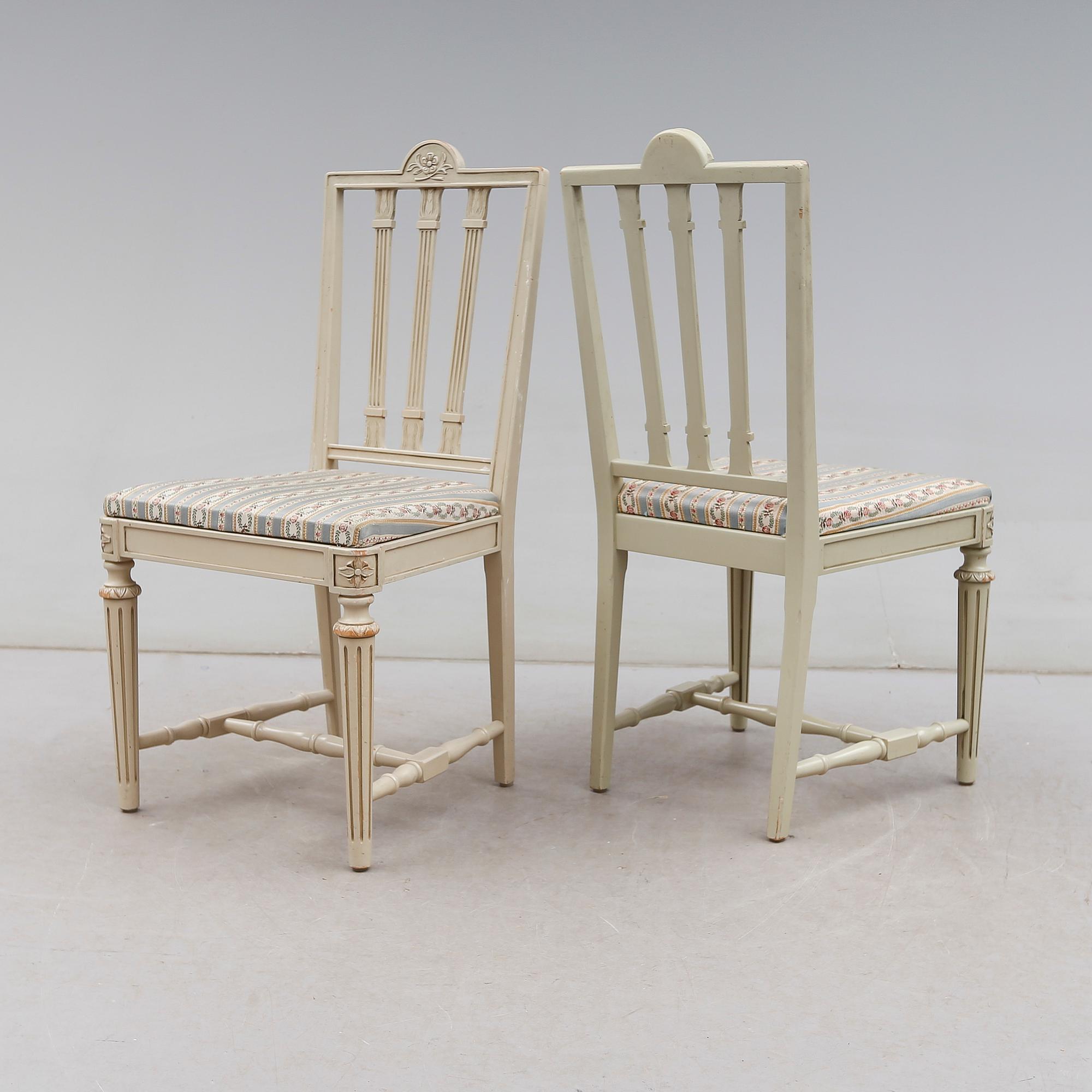 MATGRUPP, 7 delar, gustaviansk stil, 1900-talets andra hälft.