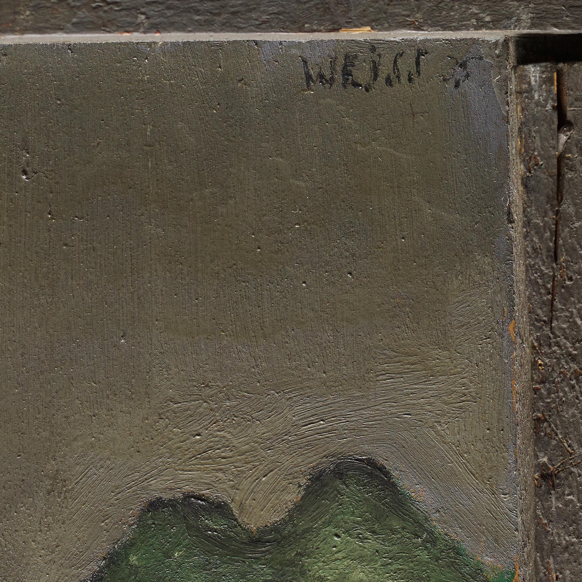 PETER WEISS, diptych, oil on panel,  signed Weiss and dated -35.