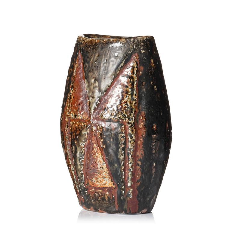 Carl-Harry Stålhane, a unique stoneware vase, Rörstrand 1963.