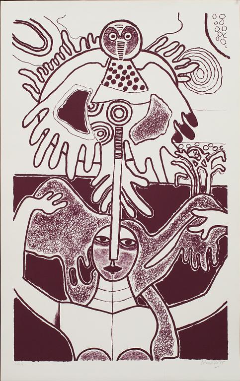 BEVERLOO CORNEILLE, färgserigrafi, signerad, numrerad XVII/L och daterad- 85.