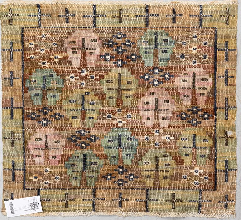 Märta Måås-Fjetterström, a textile, flat weave, ca 66 x 71 cm, signed AB MMF.