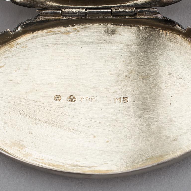 SNUSDOSA, silver, Pehr Olof Bäckström, Gävle, 1818. Vikt ca 53 gram.