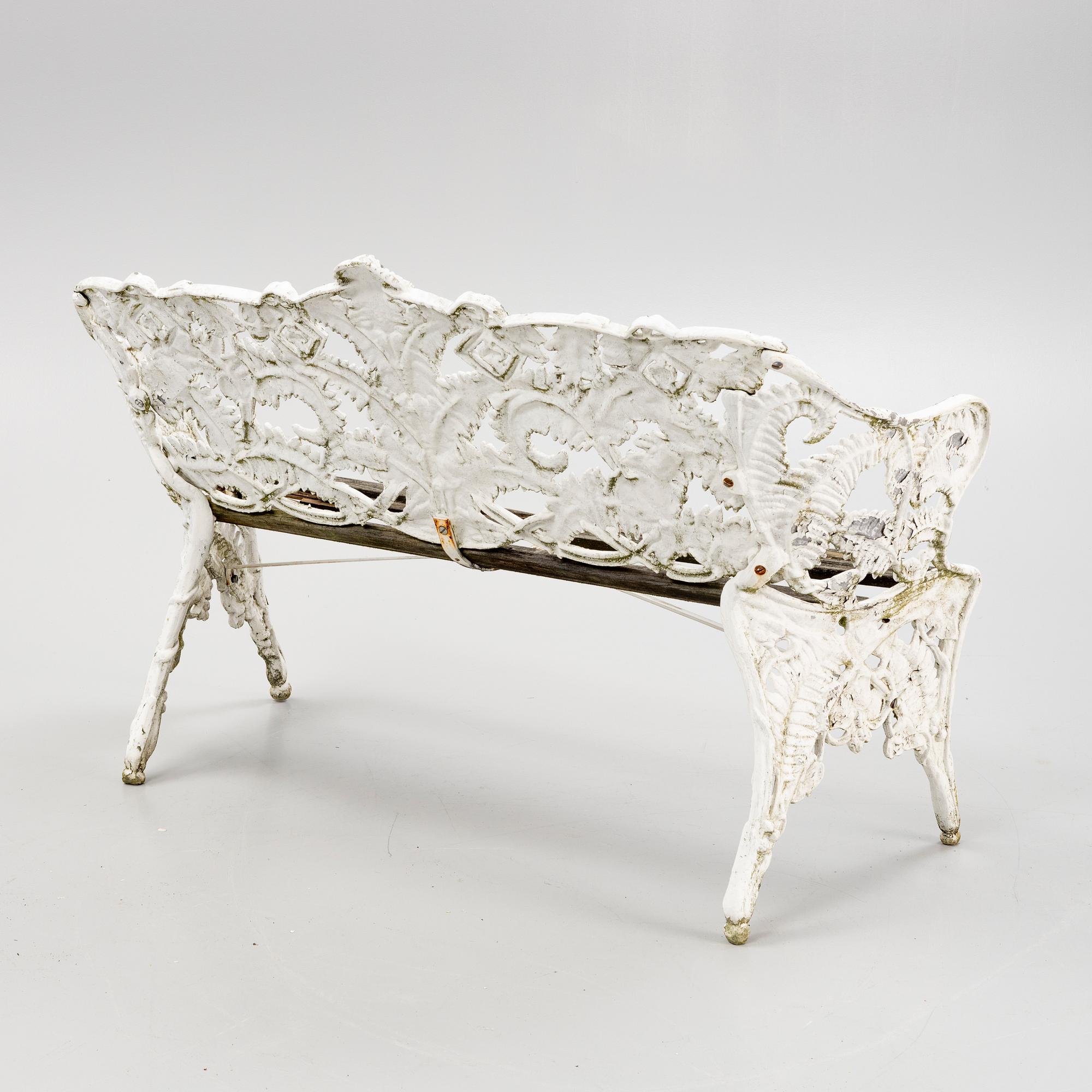 Trädgårdssoffa, Melins Metallgjuteri, Anderstorp, 1900-talets andra hälft.