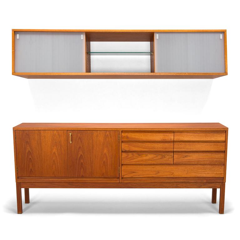 Ilmari Tapiovaara, a sideboard and a shalf  for Laukaan Puu 1959.