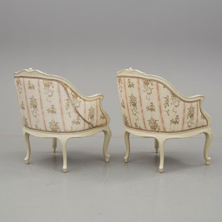 BERGERER, ett par, rokokostil, 1900-talets mitt.