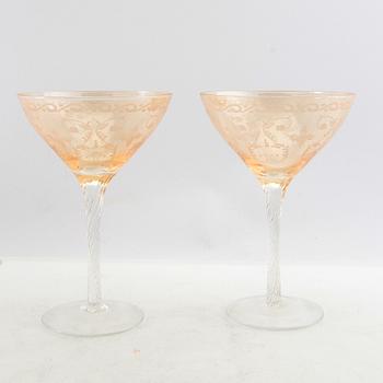 Champagneglas 6 st 1900-talets första hälft.
