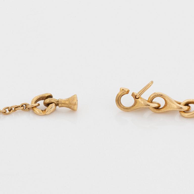 Ole Lynggaard collier med lås 18K guld.