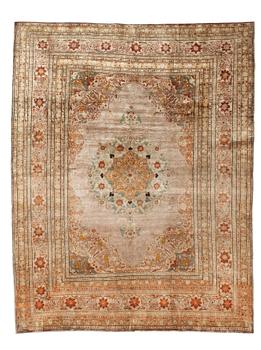1253. ANTIQUE SILK TABRIZ. 158,5 x 119,5 cm.
