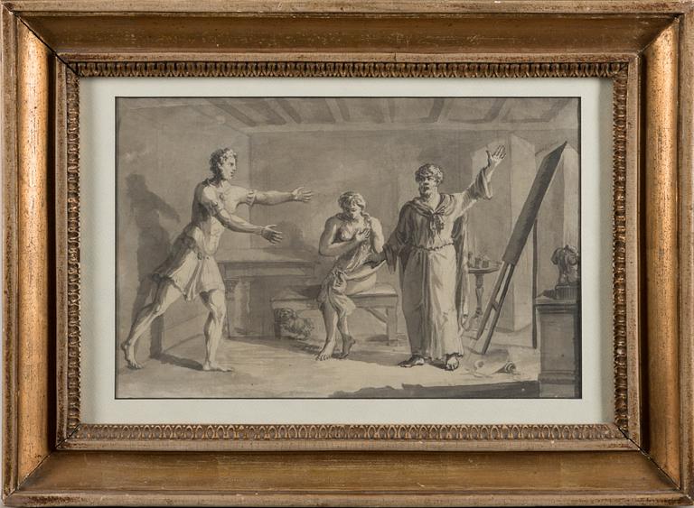 UNKNOWN ARTIST, ink drawing, early 1800s.