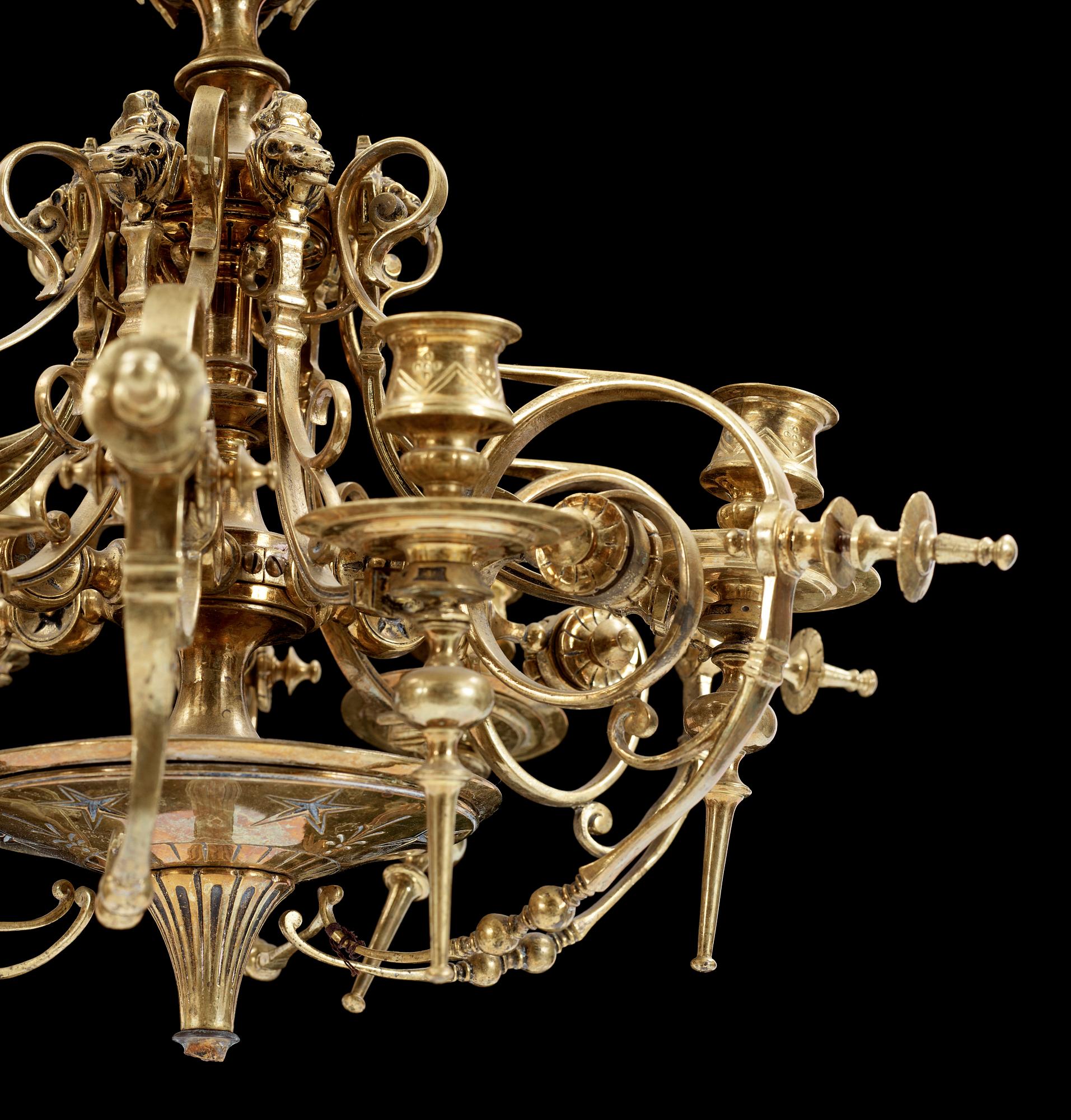 LJUSKRONA, mässing, sekelskiftet 1900.