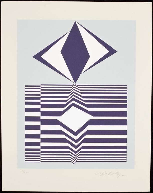VICTOR VASARELY, mapp med 7 färgserigrafier, signerade o numrerade 131/250.
