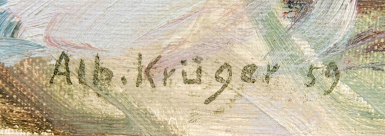 Albert Krüger, olja på duk signerad och daterad 59.