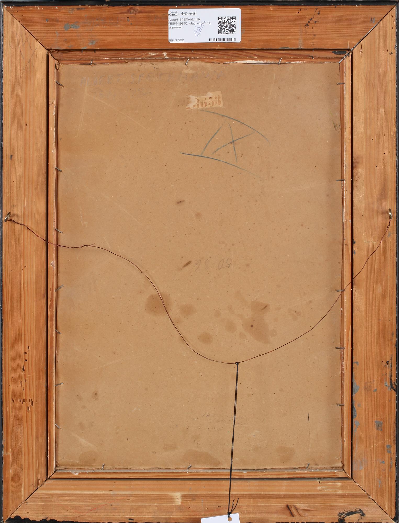 ALBERT SPETHMANN, olja på pannå, signerad.