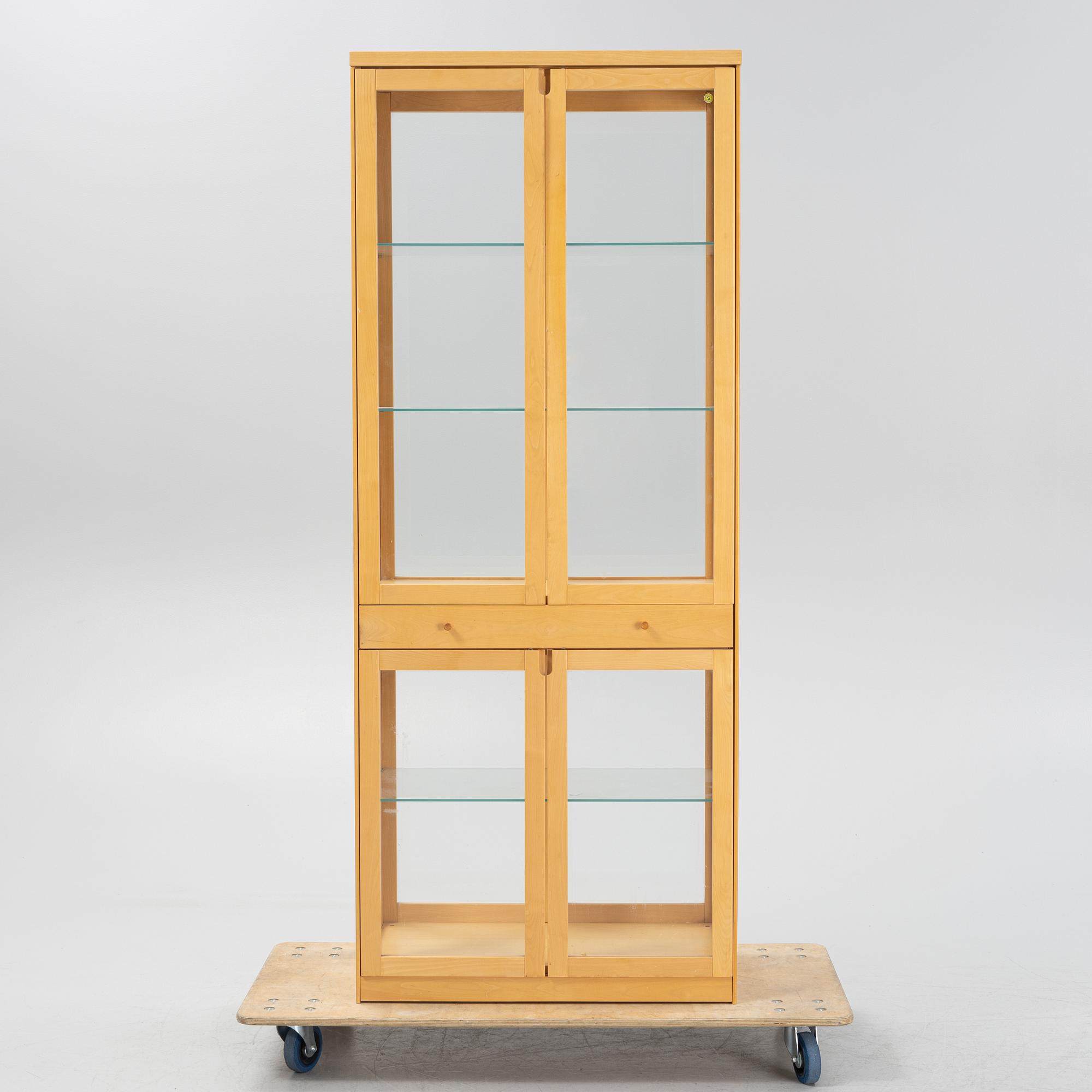 Karin Mobring & Thomas Jelinek, a 'Stockholm' glass and birch cabinet, IKEA, late 20th Century.