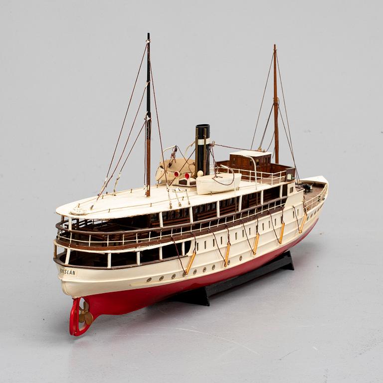 A steam boat model, 1970s.