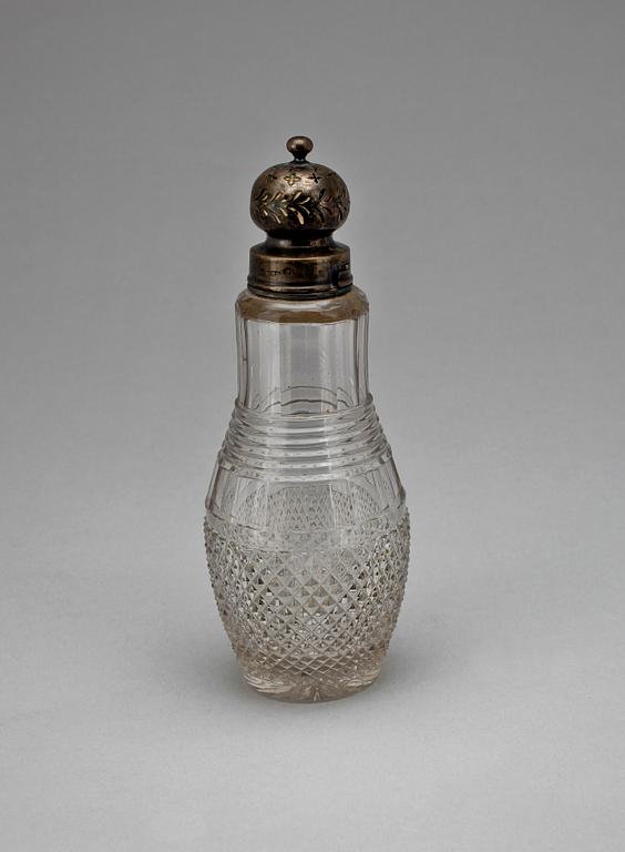 SOCKERSTRÖARE, glas samt silver, St Petersburg, Ryssland, 1800-talets andra hälft.