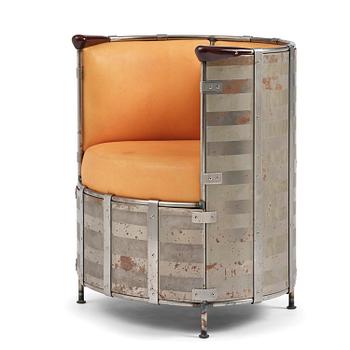 46. Mats Theselius, fåtölj, "Älgskinnsfåtöljen", ed. 52/360, Källemo, Värnamo, efter 1991.