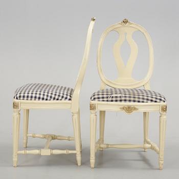 STOLAR, 6 st, gustaviansk stil, 1900-talets andra hälft.