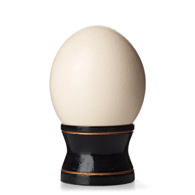 An ostrich egg, 20th century.