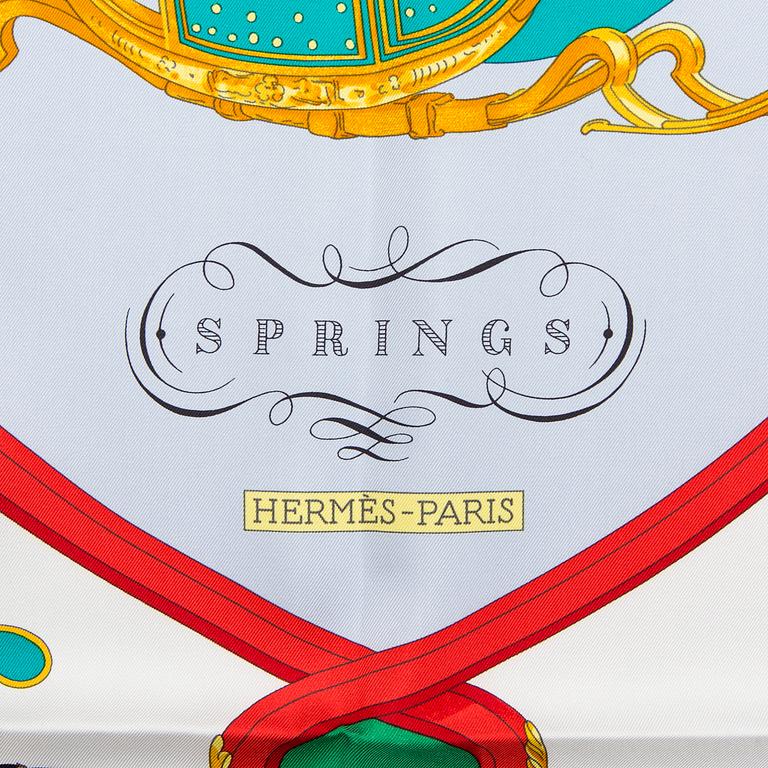 A Hermès silk scarf "Spring" design Philippe Ledoux 1974.