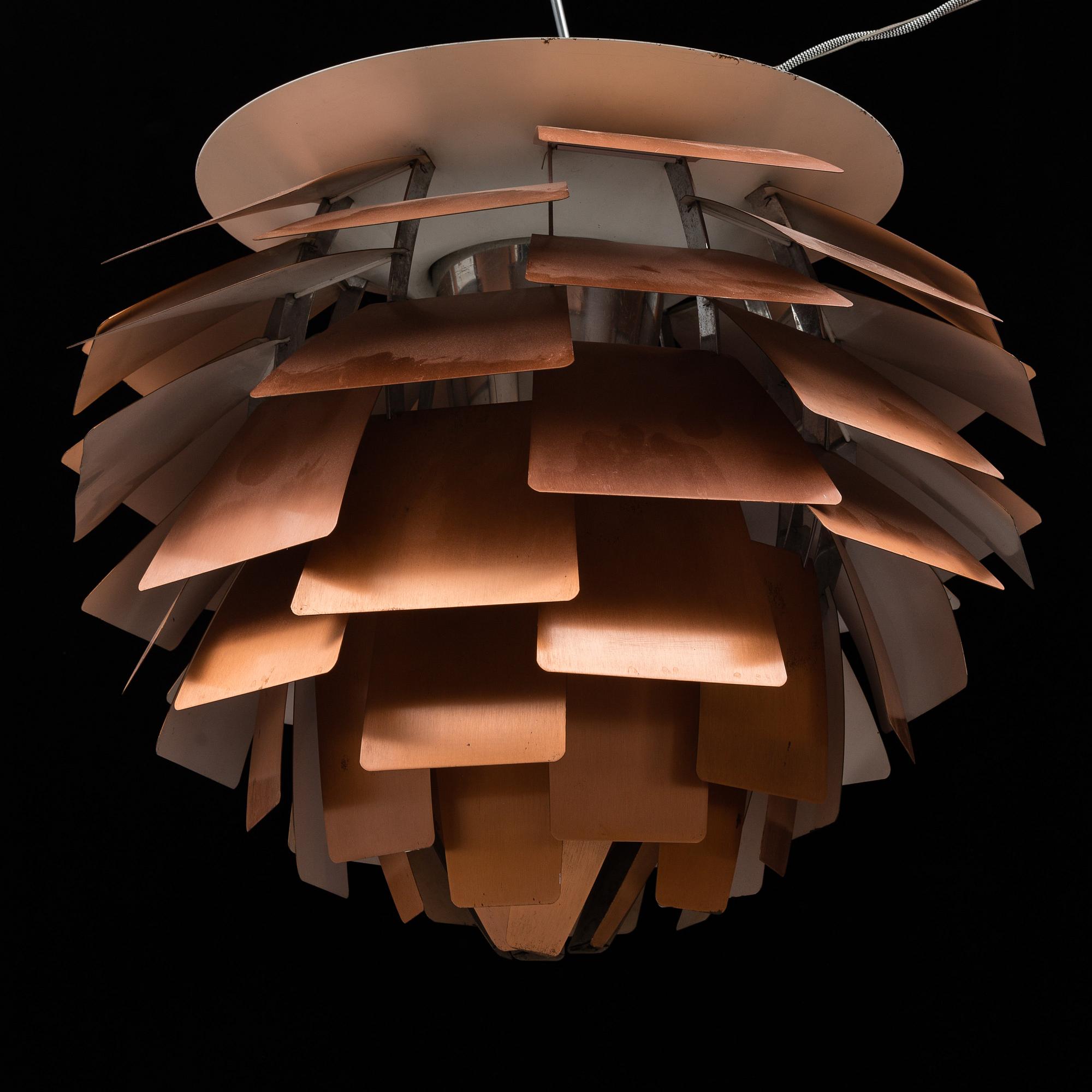 POUL HENNINGSEN, a 'PH-Kotte / PH Artichoke' ceiling light, for Louis Poulsen, Denmark, designed in1958.